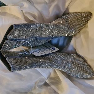 Silver diamond heels